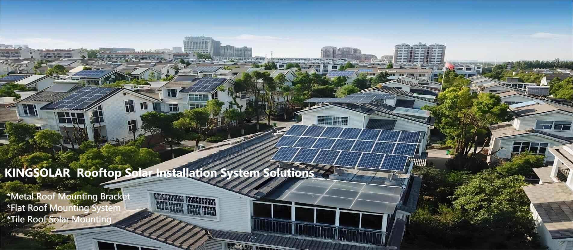 Sistema de montaje de techo de panel solar