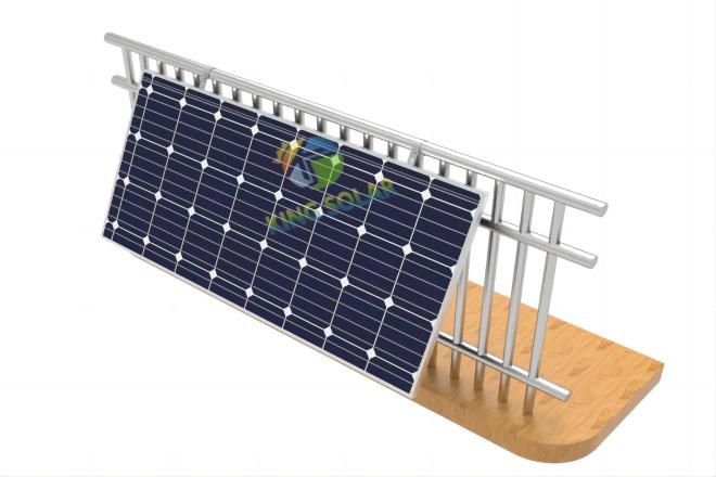Sistema de montaje de soporte de panel solar para balcón