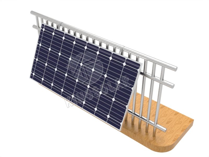 Sistema de montaje de soporte de panel solar para balcón