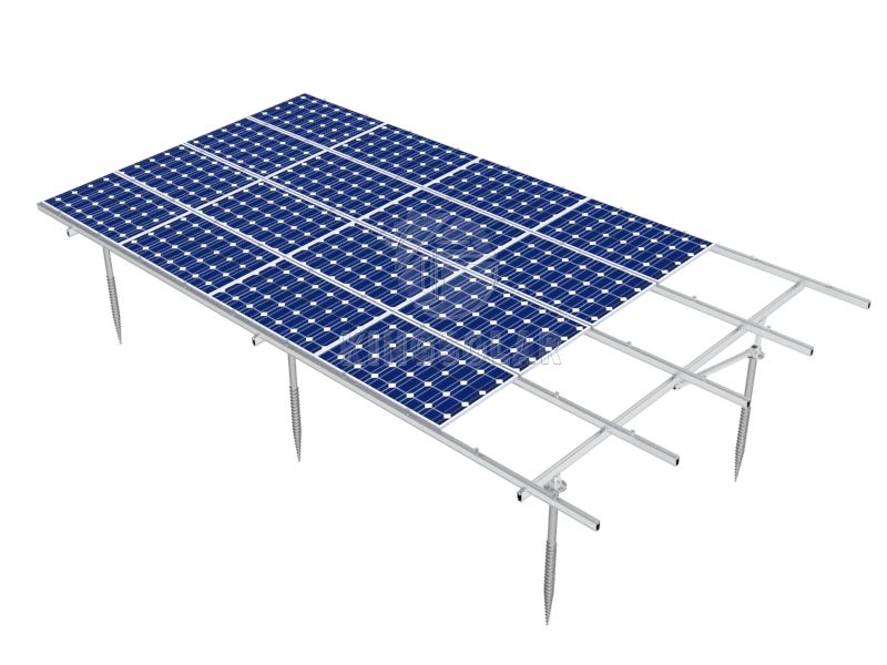 Sistemas de montaje en tierra solar de aluminio