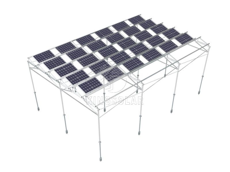 Sistema de montaje solar de trípode de invernadero agrícola de aluminio