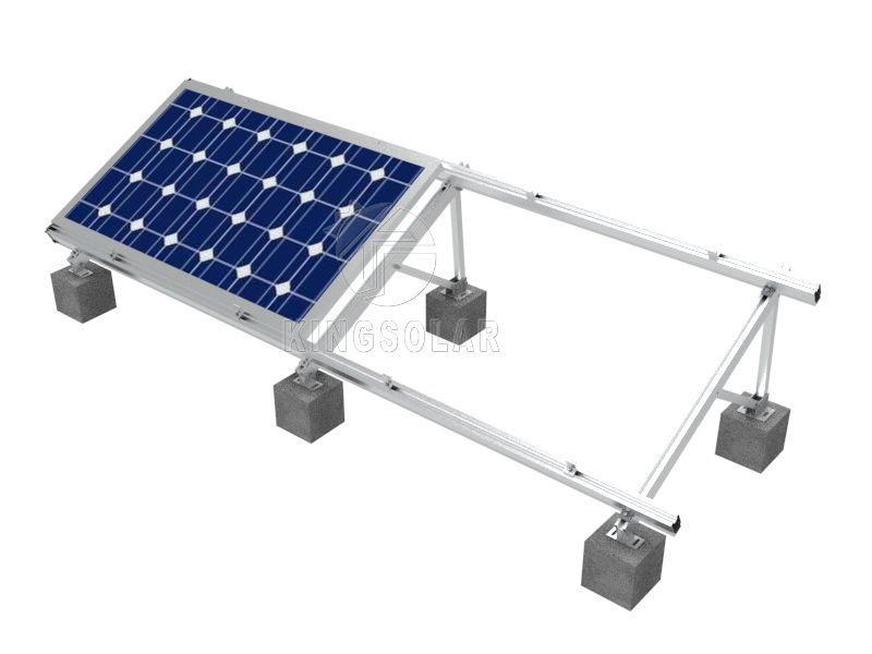 Sistema de montaje solar de techo plano con soporte de aluminio