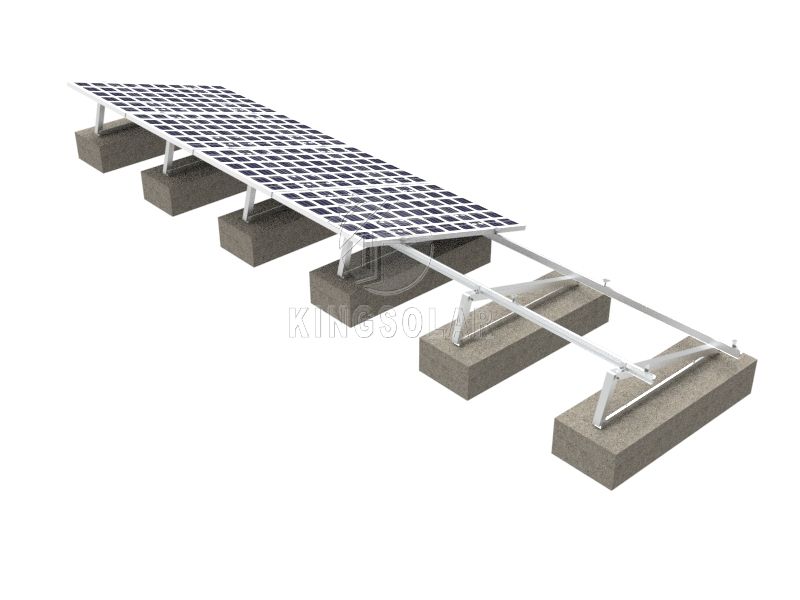 Sistema de montaje de trípode de aluminio de ángulo solar de techo plano