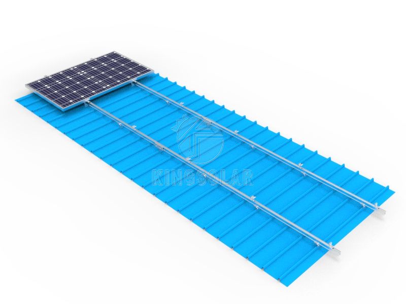 Montaje de techo de metal solar con abrazaderas