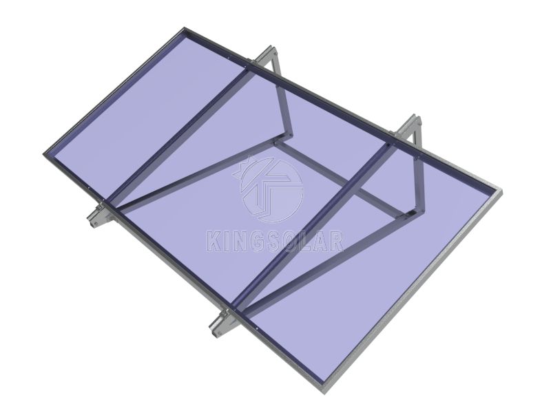 Sistema de montaje solar con soporte triangular ajustable