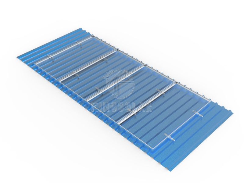 Sistema de montaje fotovoltaico solar con techo de metal montado en riel MINI
